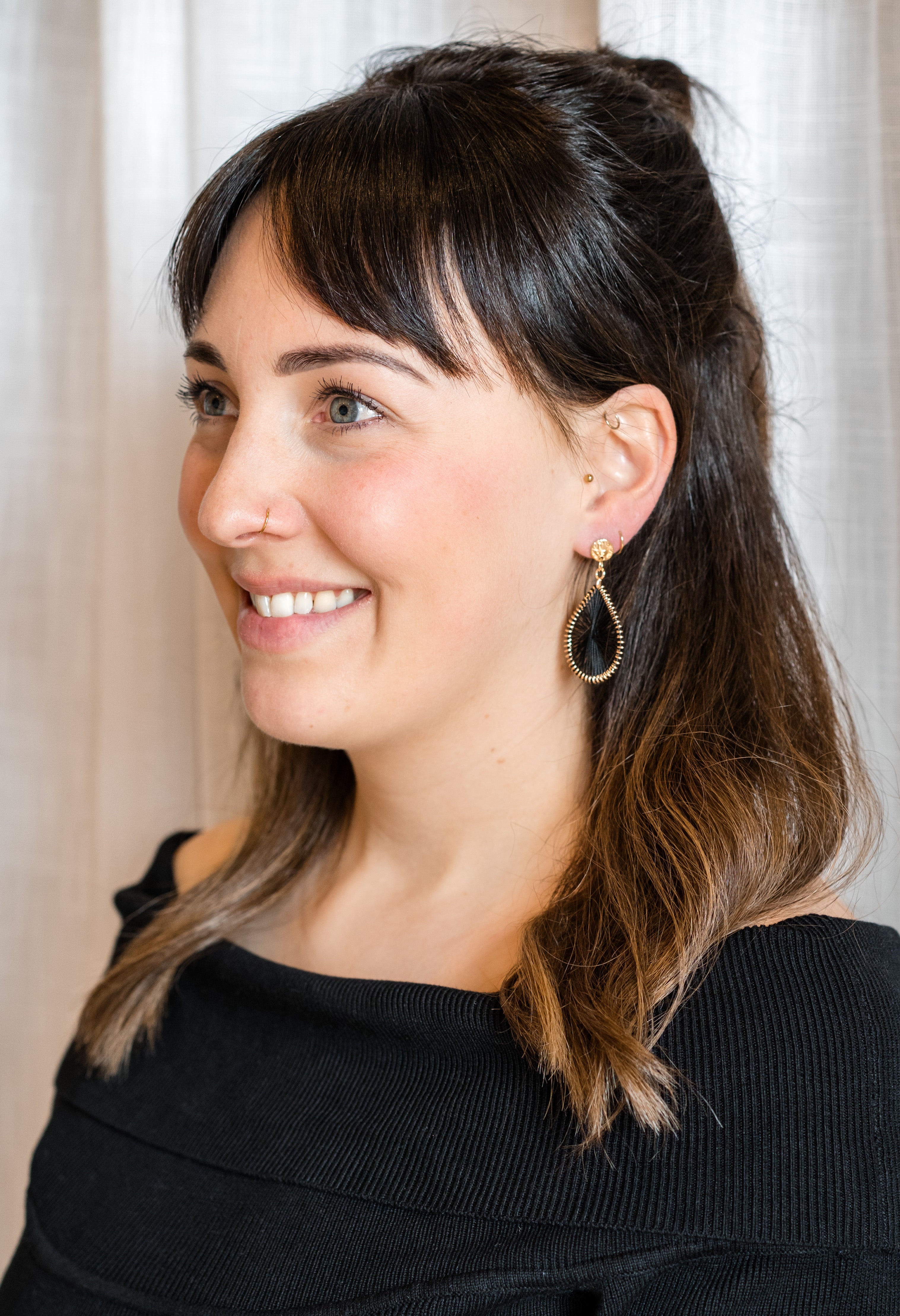MARA Ohrringe schwarz