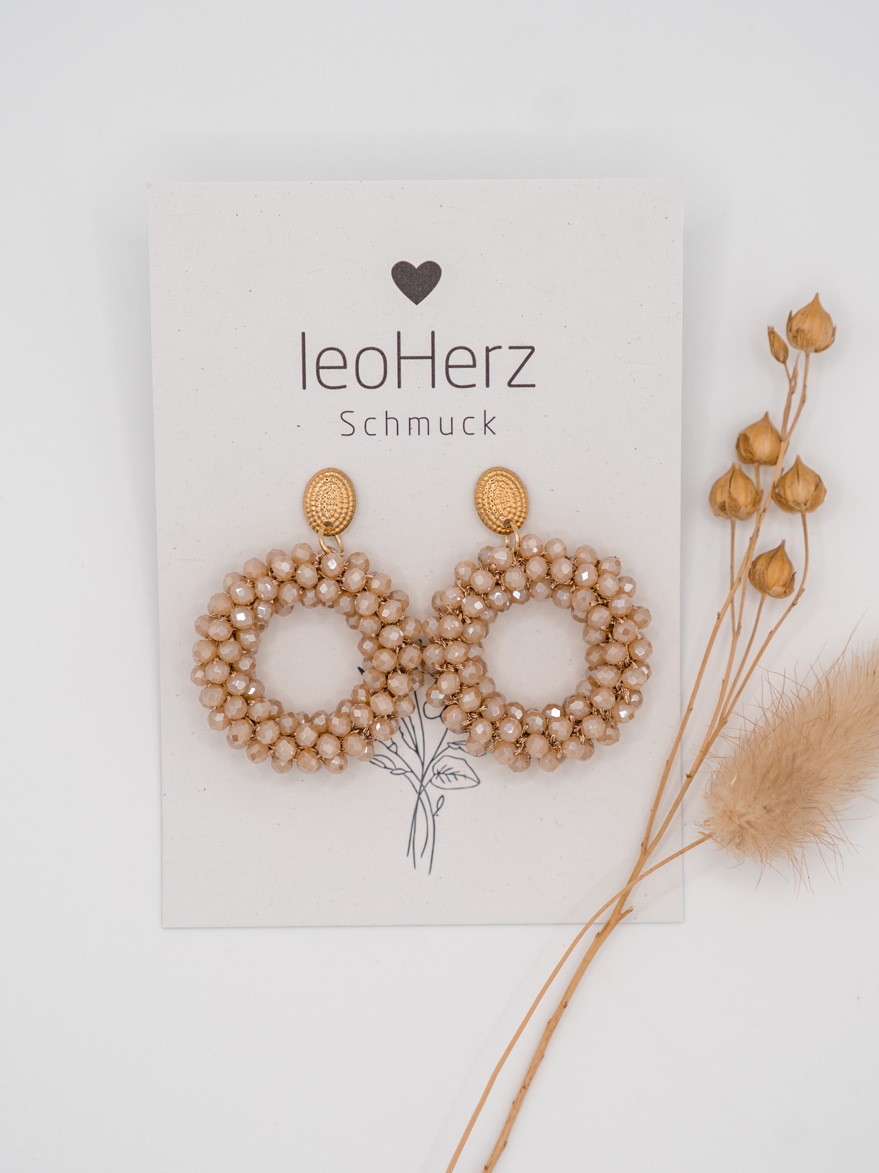 AVA Ohrringe beige