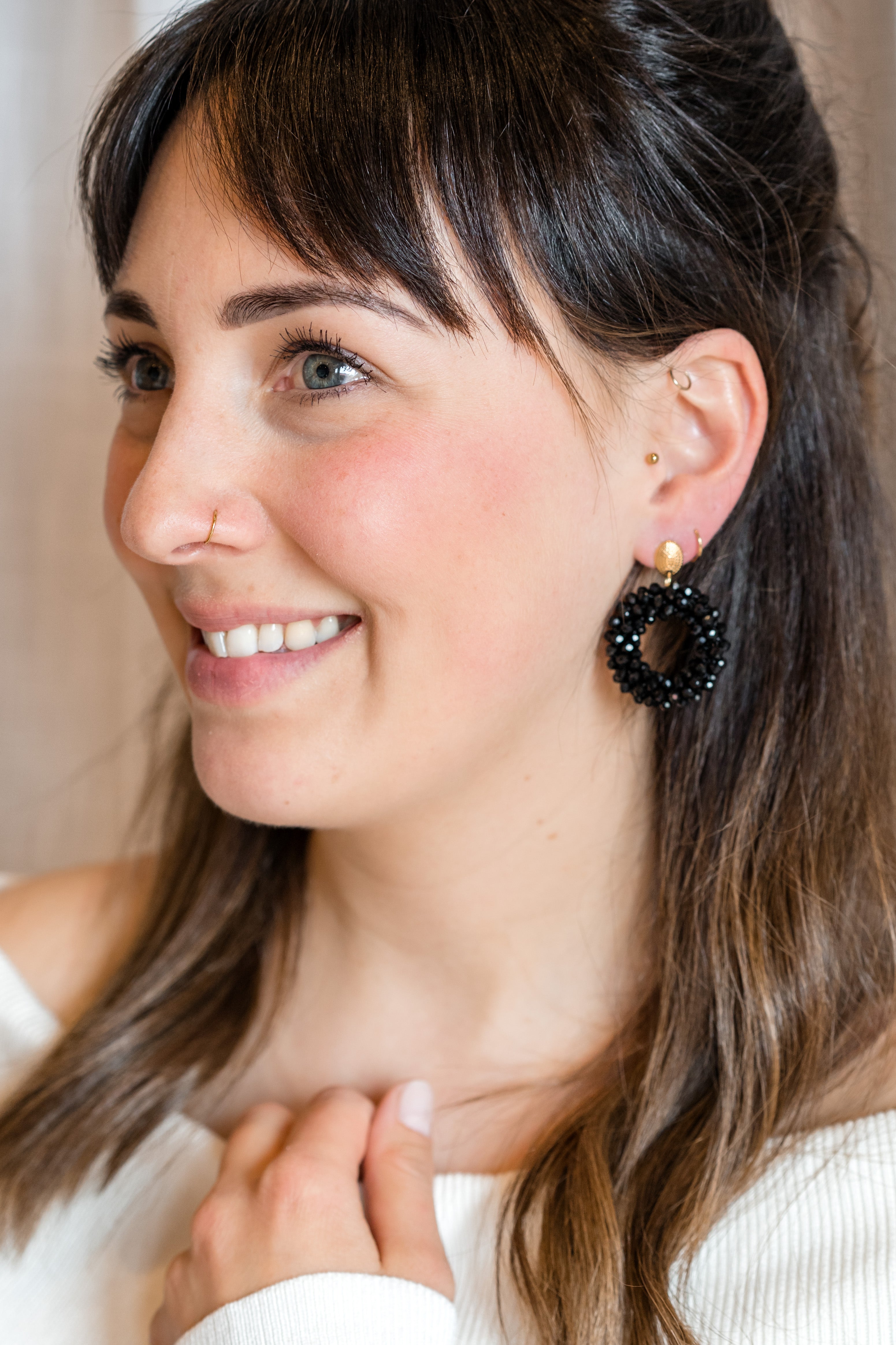 AVA Ohrringe schwarz
