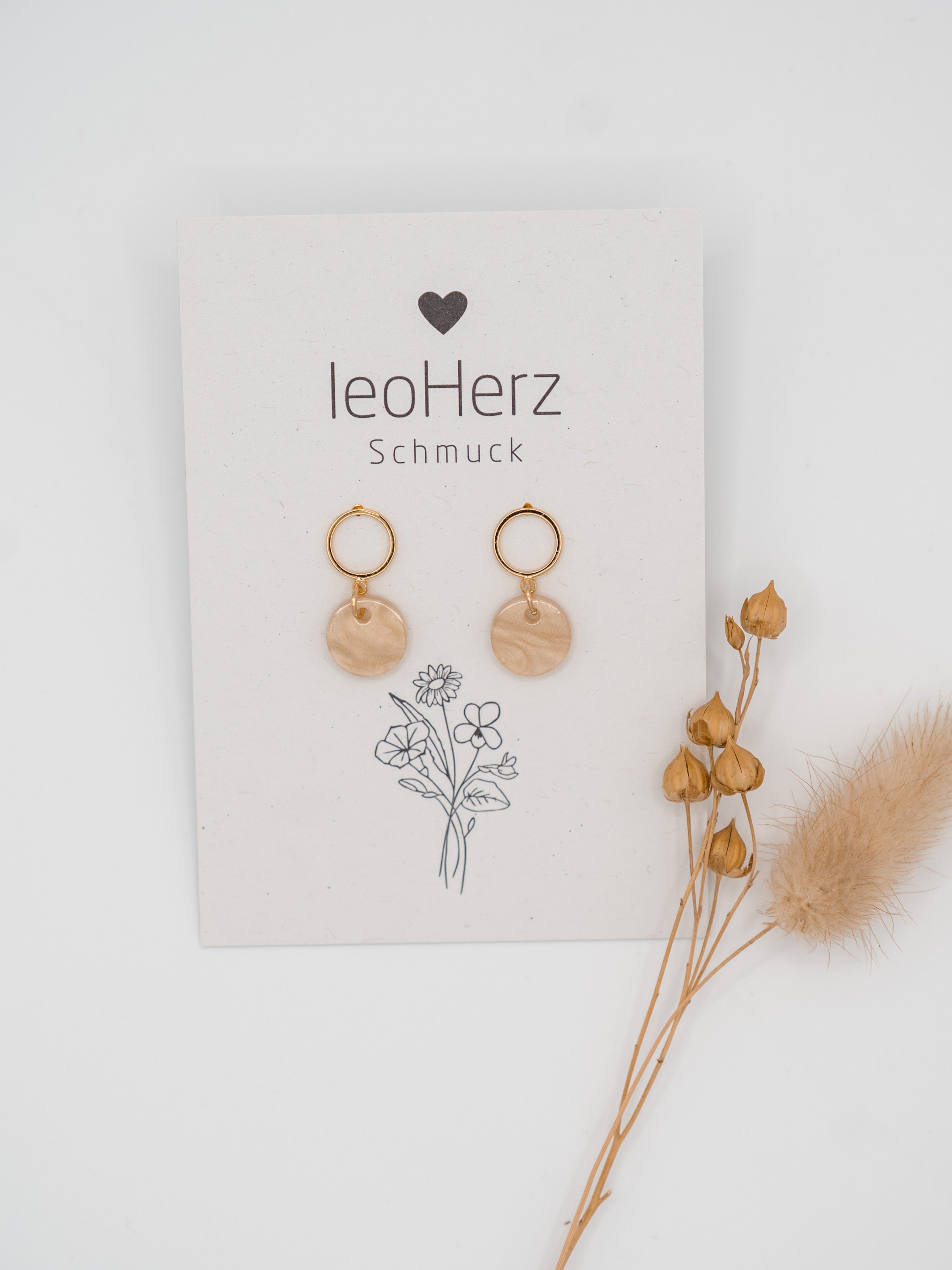 HEDI Ohrringe beige